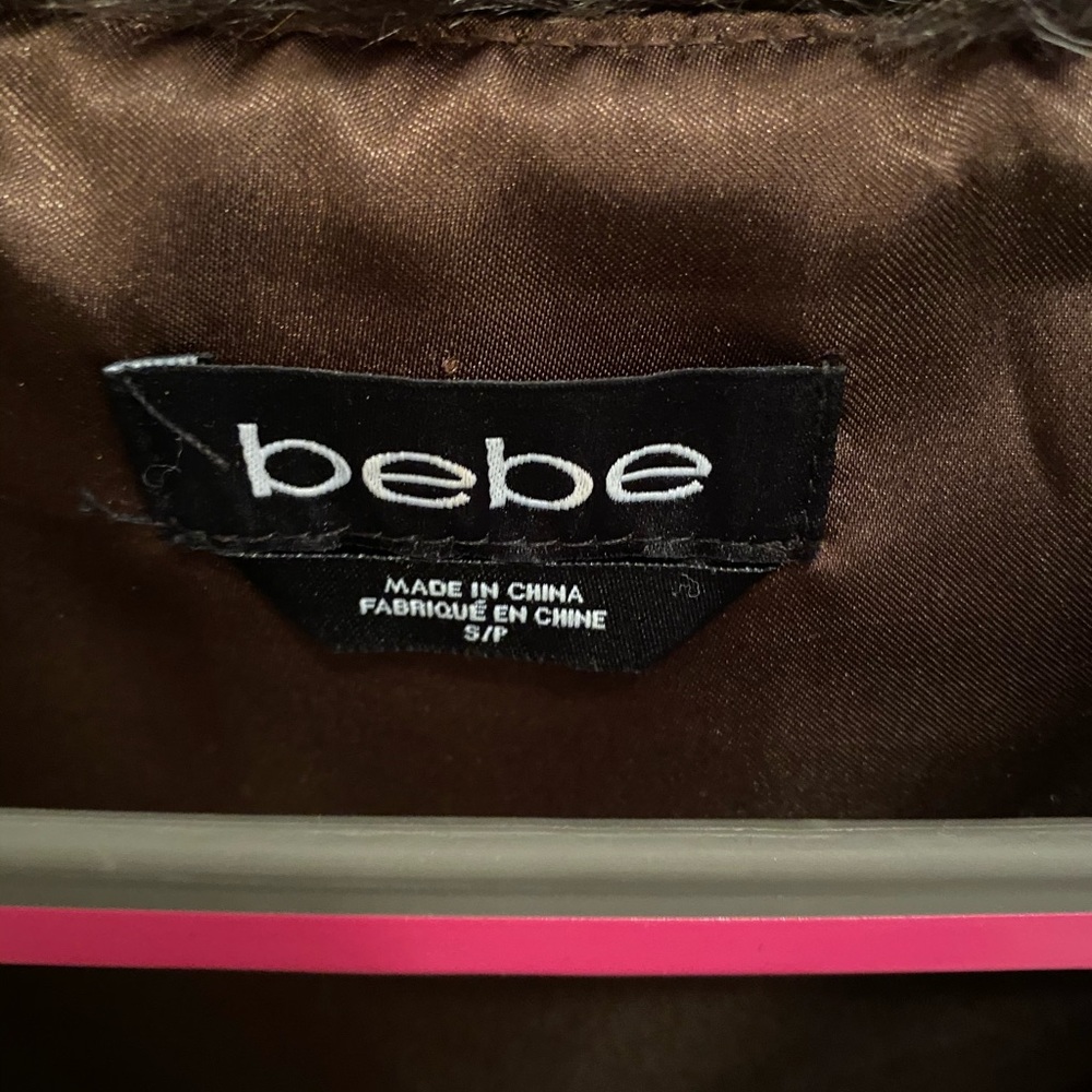 bebe Brown Faux Feather Vest - Picture 3 of 3